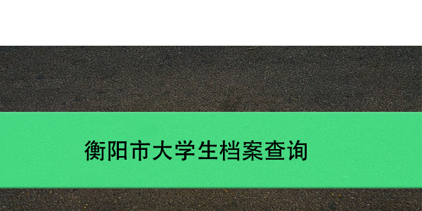 衡阳市大学生档案查询，如何快速找到自己的档案？